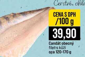 Candát obecný filet s kůží cca 120-170 g 100g
