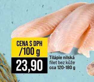 Tilápie nilská filet bez kůže cca 120-180 g 100g
