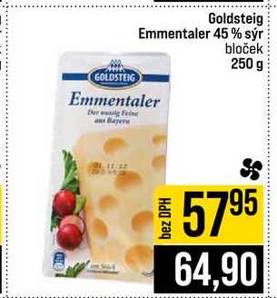 Goldsteig Emmentaler 45% sýr bloček 250 g