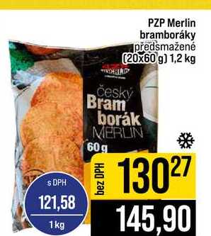 PZP Merlin bramboráky předsmažené (20x60 g) 1,2 kg