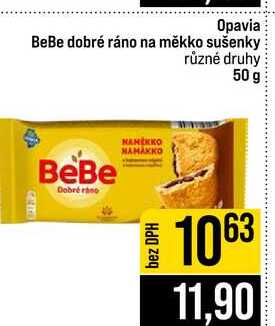 Opavia BeBe dobré ráno na měkko sušenky různé druhy 50 g 