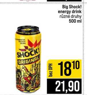 Big Shock! energy drink různé druhy 500 ml 