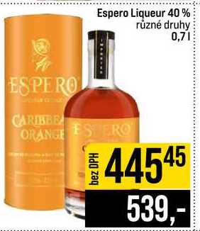 Espero Liqueur 40% různé druhy 0,7l