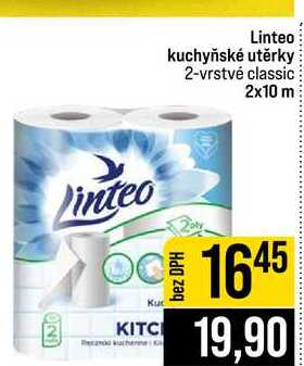 Linteo kuchyňské utěrky 2-vrstvé classic 2x10 m JIP
