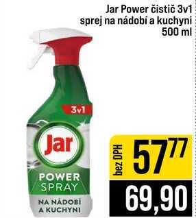 Jar Power čistič 3v1 5 sprej na nádobí a kuchyni 500 ml JIP