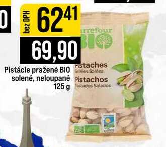 Pistácie pražené BIO solené, neloupané 125 g