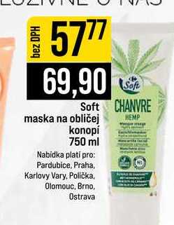 Soft maska na obličej konopí 750 ml JIP