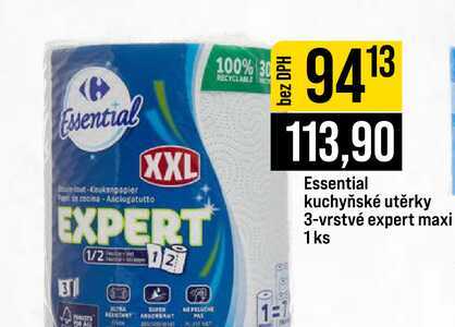 Essential kuchyňské utěrky 3-vrstvé expert maxi 1 ks JIP