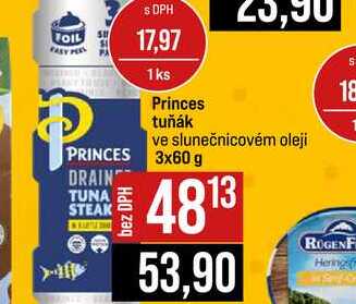 Princes tuňák ve slunečnicovém oleji 3x60 g