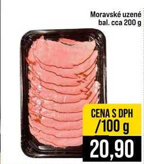 Moravské uzené bal. cca 200 g 100g