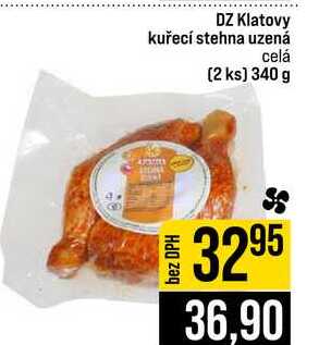 DZ Klatovy kuřecí stehna uzená celá (2 ks) 340 g 