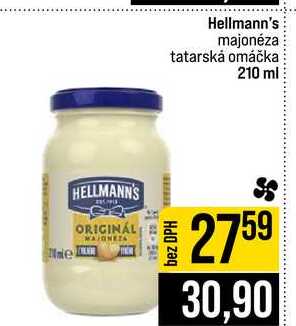 Hellmann's majonéza tatarská omáčka 210 ml
