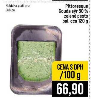 Pittoresque Gouda sýr 50% zelené pesto bal. cca 120 g