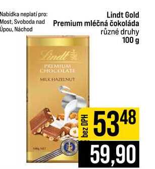 Lindt Gold různé druhy 100 g