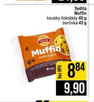 Sedita Muffin kousky čokolády 40 g borůvka 43 g