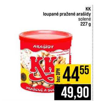 KK loupané pražené arašídy solené 227 g