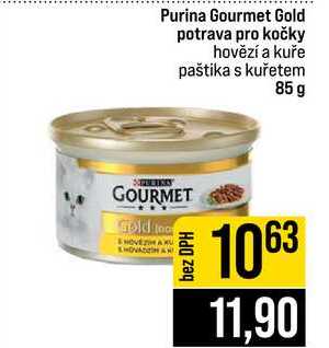 Purina Gourmet Gold potrava pro kočky hovězí a kuře paštika s kuřetem 85 g 
