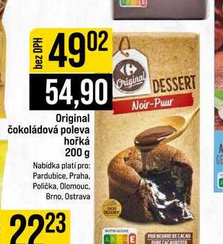 Original čokoládová poleva hořká 200 g 