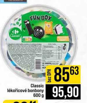 Classic lékořicové bonbony 600 g 