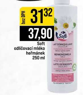 Soft odličovací mléko heřmánek 250 ml