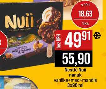 Nestlé Nuii nanuk vanilka+med+mandle 3x90 ml