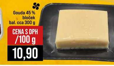 Gouda 45% bloček bal. cca 300 g 100g