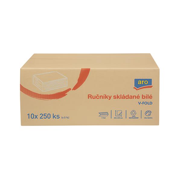 ARO Ručníky skládané 1vrstvé bílé (10x 250 ks) Košík.cz