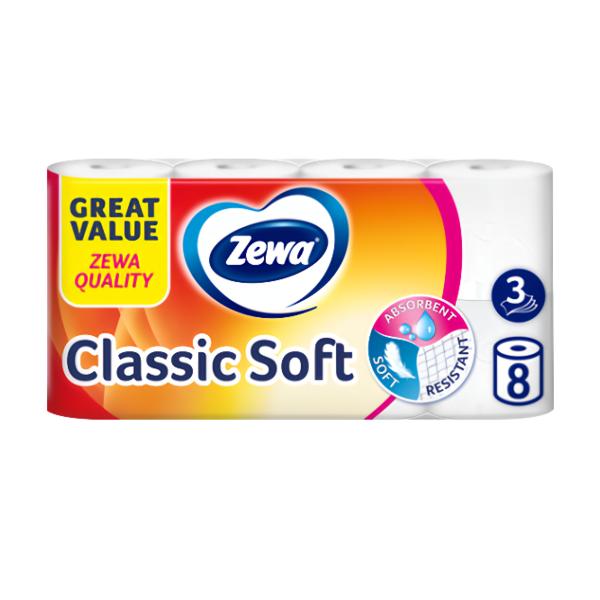 Zewa Classic Soft Toaletní papír 3vrstvý, 8 rolí