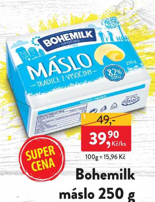 Bohemilk máslo 250 g  v akci