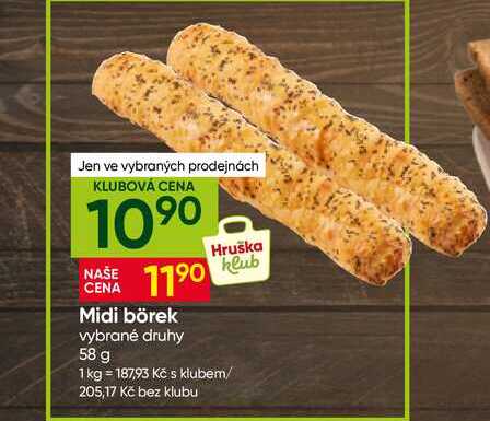 Midi börek vybrané druhy 58 g