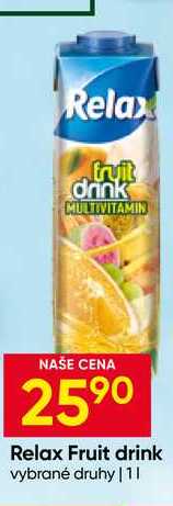 Relax Fruit drink vybrané druhy 1l
