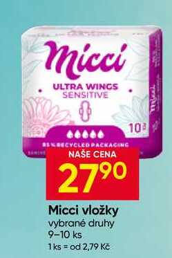 Micci vložky vybrané druhy 9-10 ks Hruška