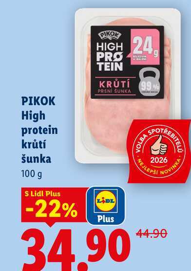 PIKOK High protein krůtí šunka, 100 g