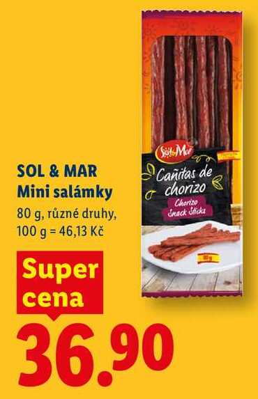 SOL & MAR Mini salámky, 80 g