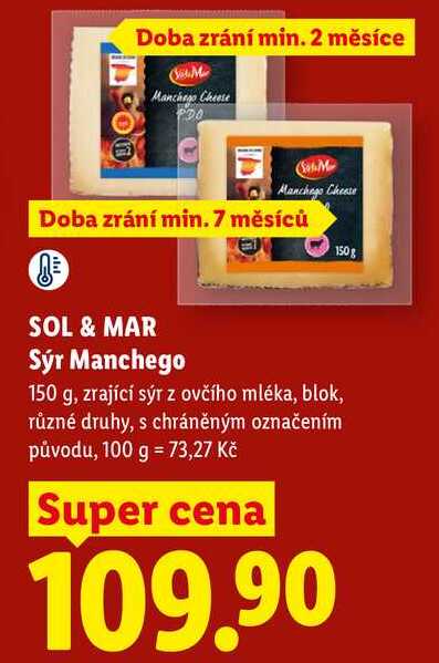 SOL & MAR Sýr Manchego, 150 g