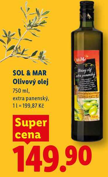 SOL & MAR Olivový olej 750 ml