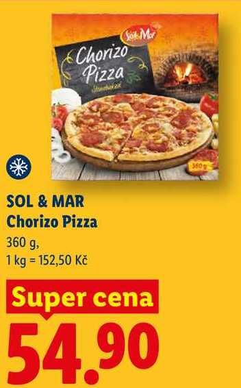 SOL & MAR Chorizo Pizza, 360 g
