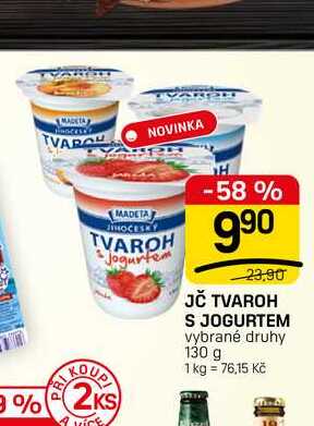 JČ TVAROH S JOGURTEM vybrané druhy 130 g
