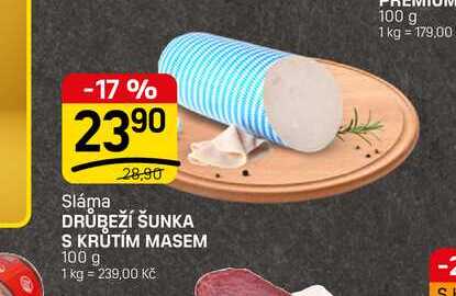 DRŮBEŽÍ ŠUNKA S KRŮTÍM MASEM 100 g 