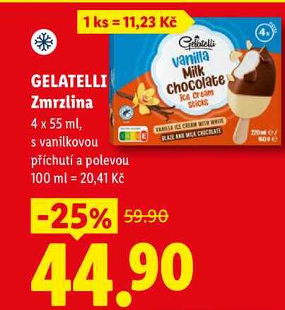 GELATELLI Zmrzlina, 4 x 55 ml
