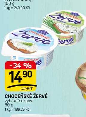 CHOCEŇSKÉ ŽERVÉ vybrané druhy 80 g 
