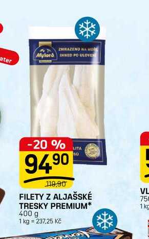FILETY Z ALJAŠSKÉ TRESKY PREMIUM* 400 g