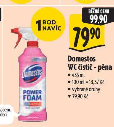 Domestos WC čistič - pěna  435 ml Albert