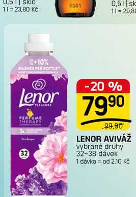 LENOR AVIVÁŽ vybrané druhy 32-38 dávek FLOP TOP