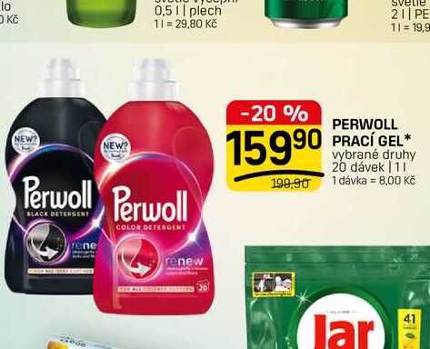 PERWOLL PRACÍ GEL vybrané druhy 20 dávek FLOP TOP