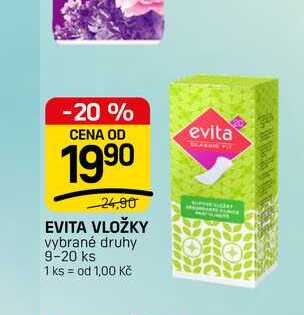EVITA VLOŽKY vybrané druhy 9-20 ks FLOP TOP