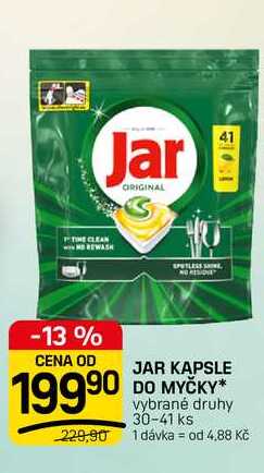 JAR KAPSLE DO MYČKY* vybrané druhy 30-41 ks FLOP TOP