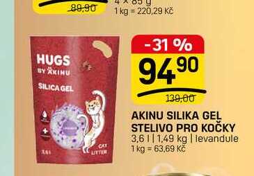 AKINU SILIKA GEL STELIVO PRO KOČKY 3,61 1,49 kg 