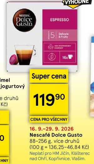 Nescafé Dolce Gusto, 88-256 g, více druhů
