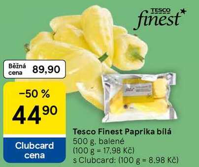 Tesco Finest Paprika bílá, 500 g, balené